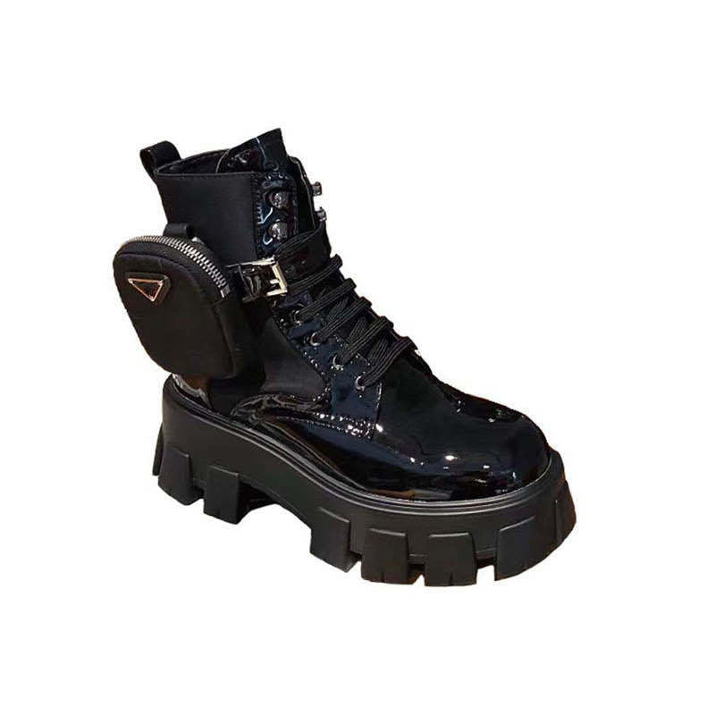 2020 Retro Thick Sole Leather Martin Short Boots