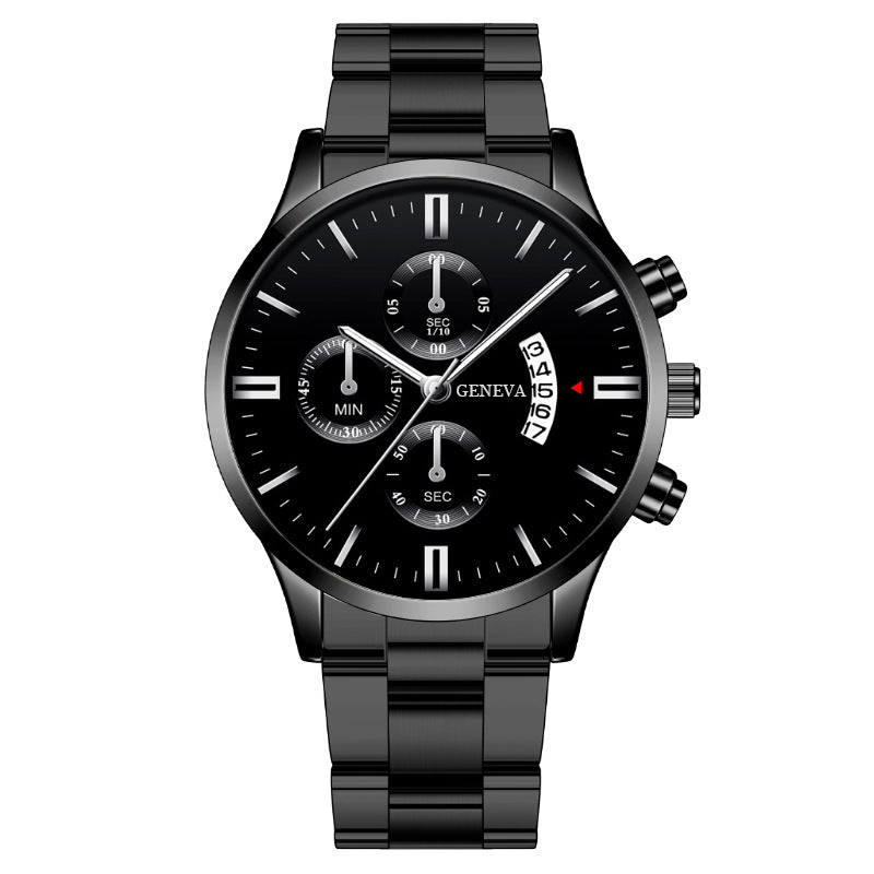 Wholesale Quartz Men's Watch with Steel Band and Large Dial