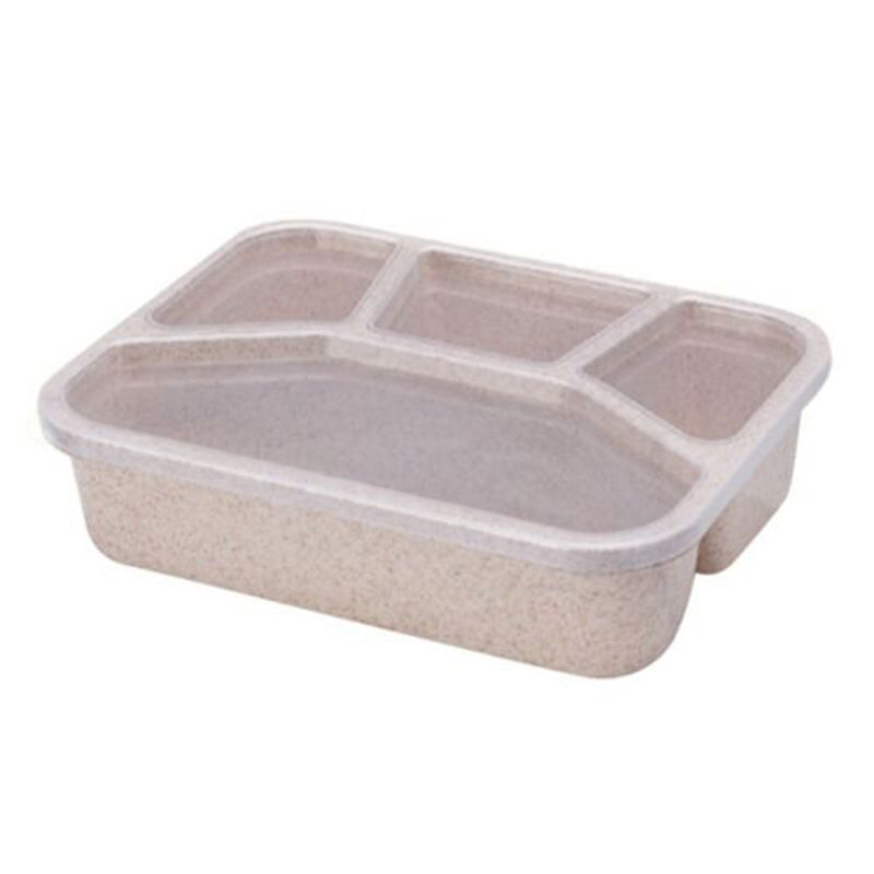 Wheat Straw Bento Box - Square Divided Meal Container