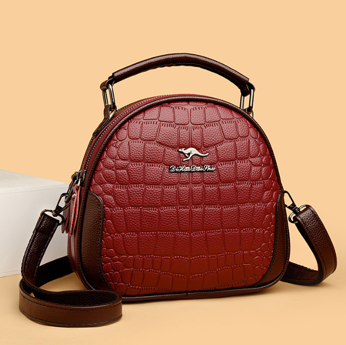 Elite Fashion Leather Handbag - Multi-layer Shoulder Bag (One)