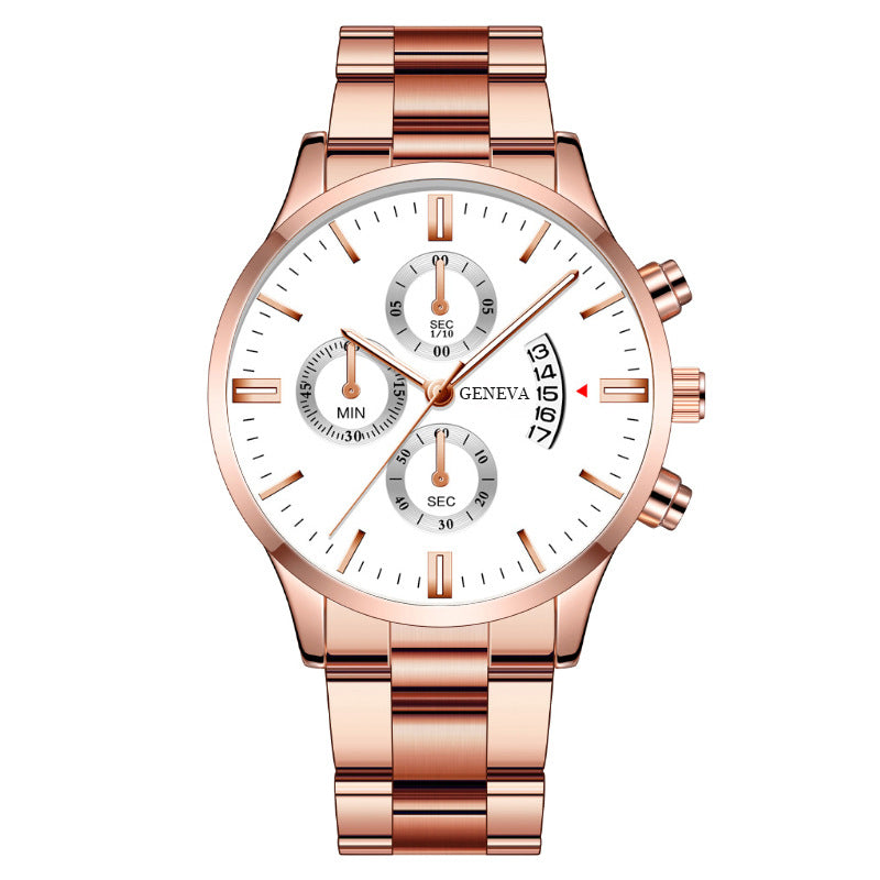 Wholesale Quartz Men's Watch with Steel Band and Large Dial