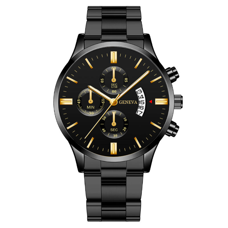 Wholesale Quartz Men's Watch with Steel Band and Large Dial