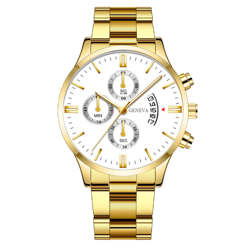 Wholesale Quartz Men's Watch with Steel Band and Large Dial