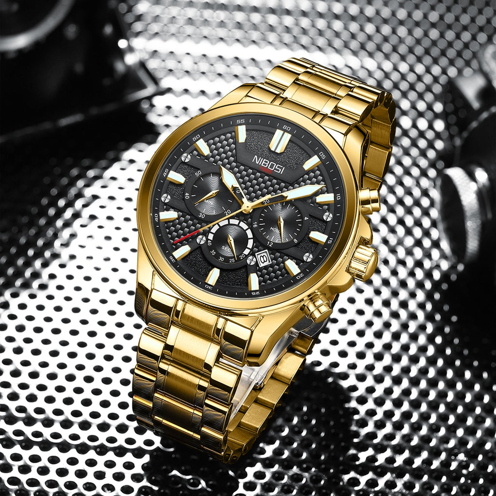 Multifunctional Waterproof Quartz Men's Watch with Three Eyes