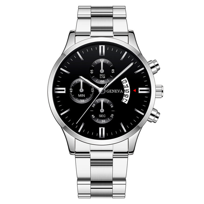 Wholesale Quartz Men's Watch with Steel Band and Large Dial