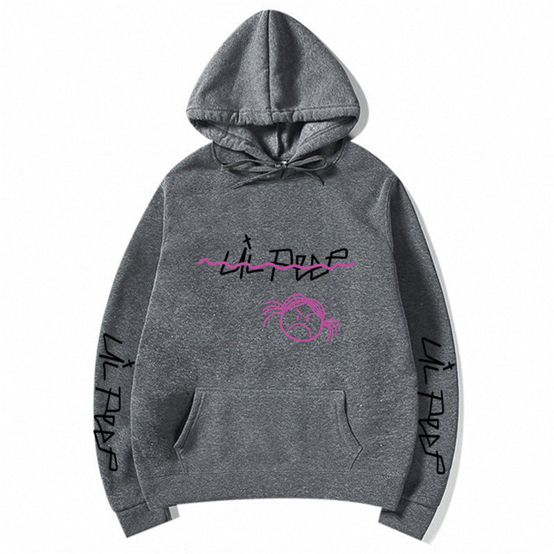 Lil Peep Streetwear Hoodie with Fleece Lining (Unisex)