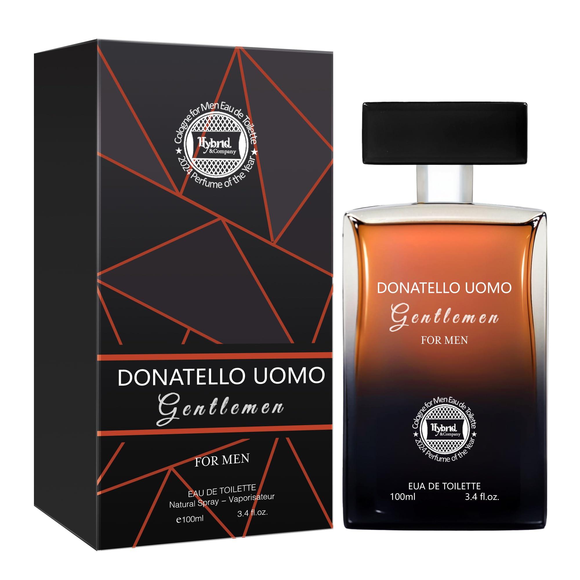 Hybrid & Company Donatella Uomo Gentlemen For Men Eau De Toilette Vaporisateur Natural Spray 3.4 Fl Oz