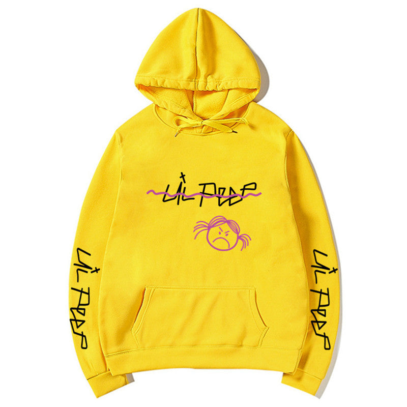 Lil Peep Streetwear Hoodie with Fleece Lining (Unisex)