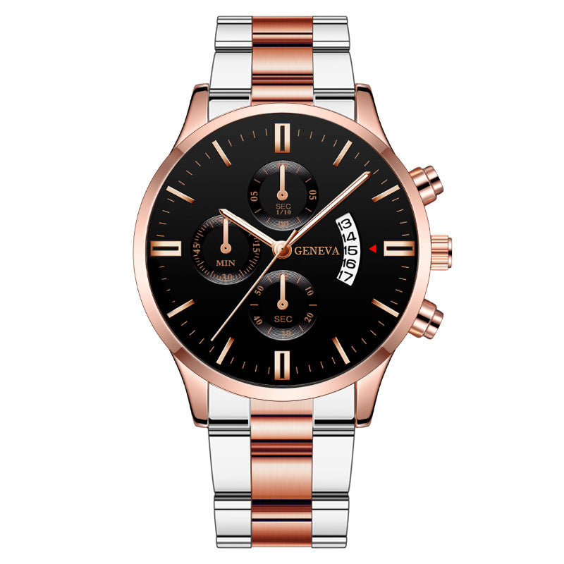 Wholesale Quartz Men's Watch with Steel Band and Large Dial