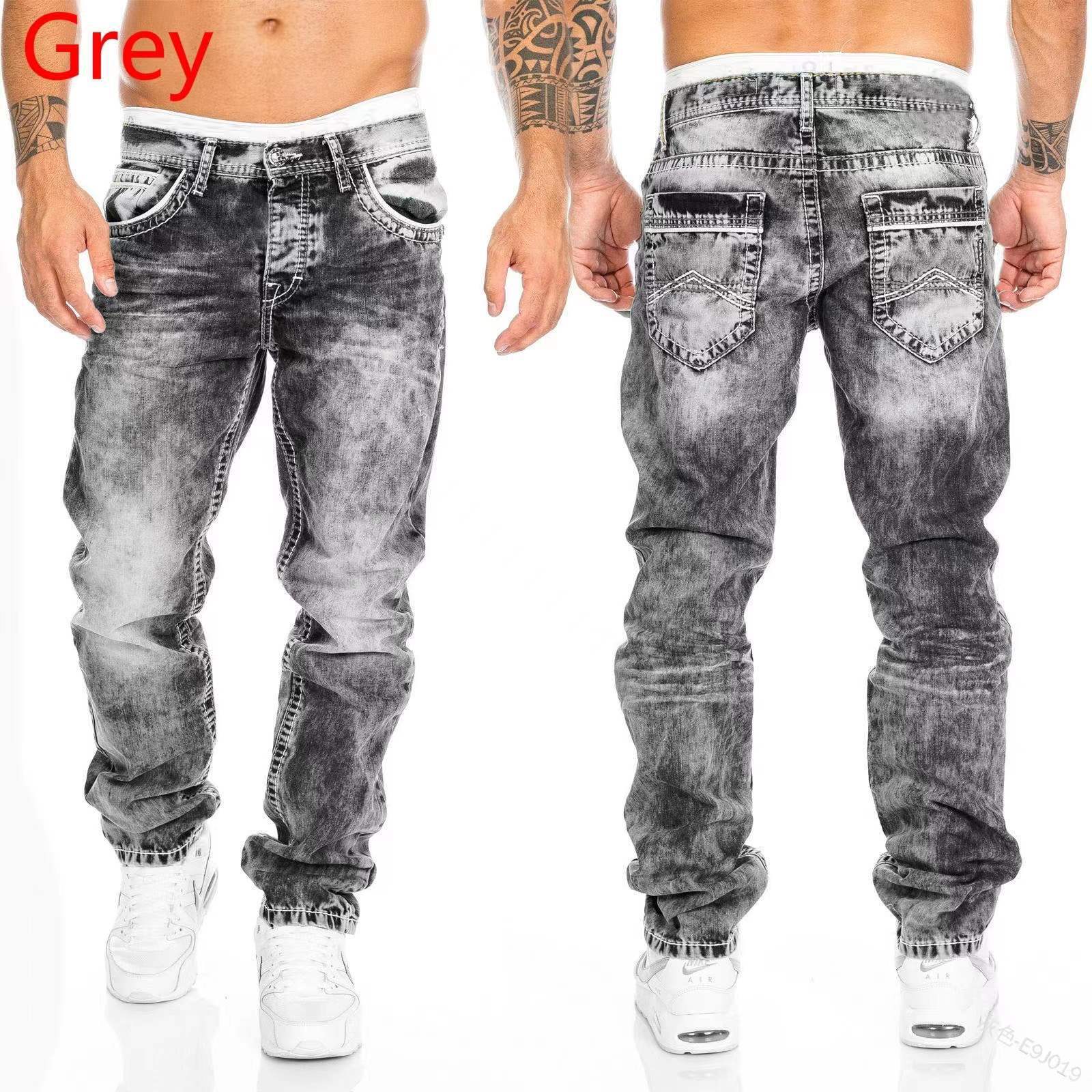 2022 Men's Casual Straight Leg Hip-Hop Jeans