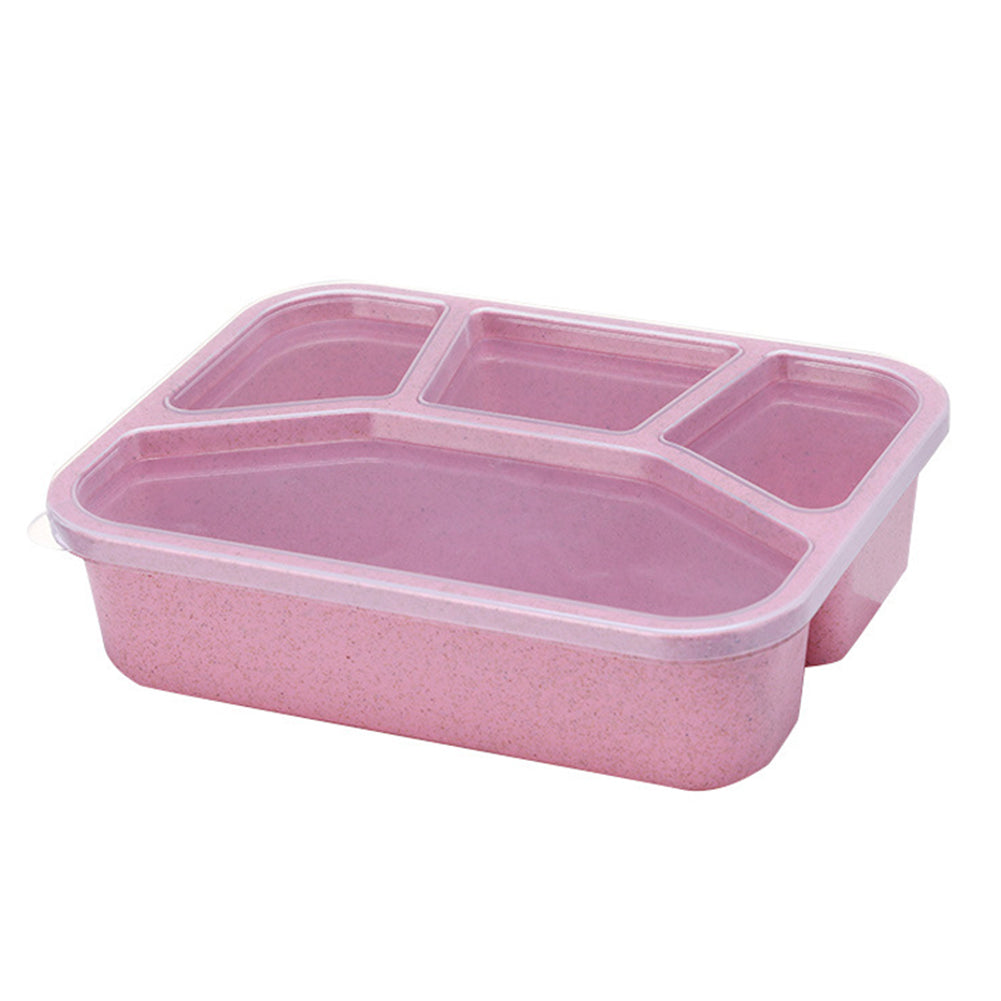 Wheat Straw Bento Box - Square Divided Meal Container