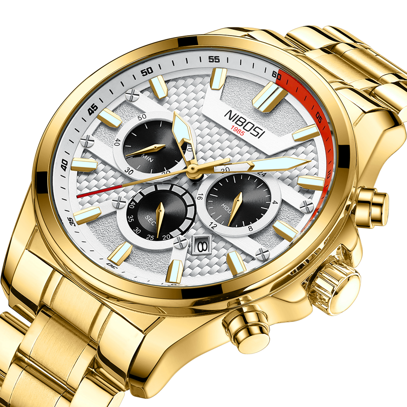 Multifunctional Waterproof Quartz Men's Watch with Three Eyes