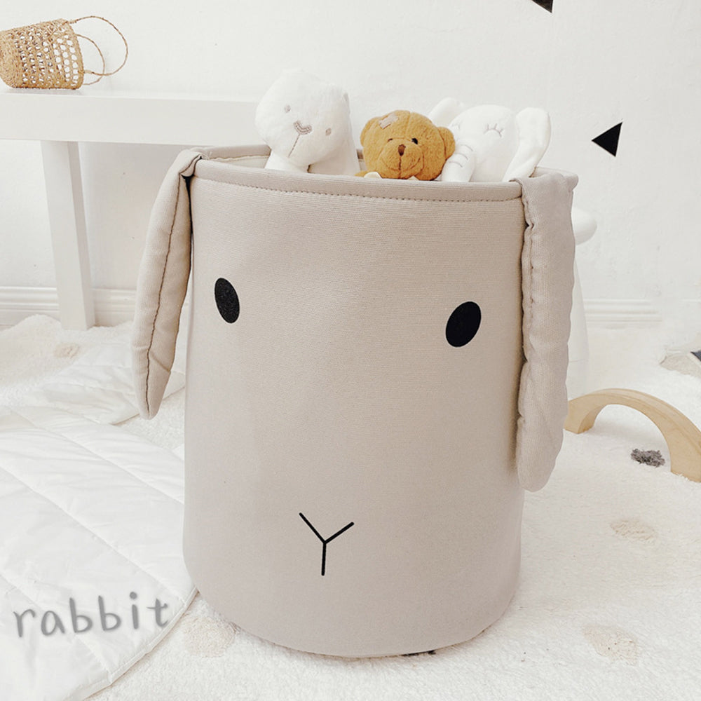 Cartoon Animals Three-Layer Laundry Basket Organizer