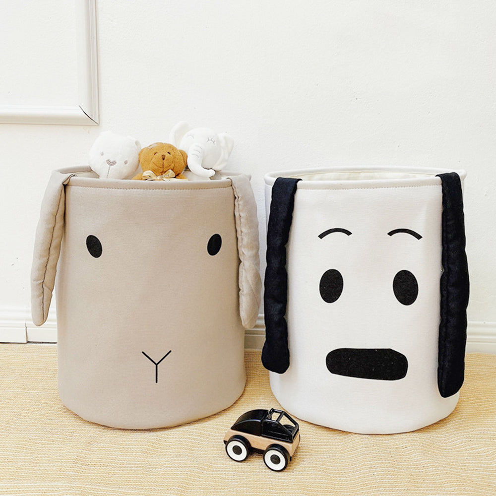Cartoon Animals Three-Layer Laundry Basket Organizer
