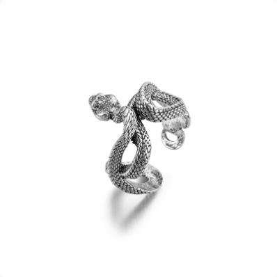 Vintage Thai Silver S925 Snake Ring in Sterling Silver
