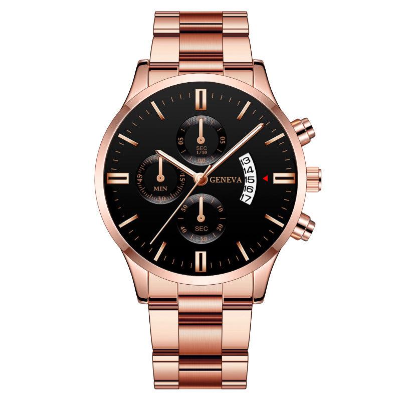 Wholesale Quartz Men's Watch with Steel Band and Large Dial
