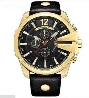 Men's Military Quartz Watch with Sporty Large Dial
