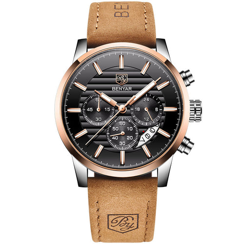 Benyar BY-5104 Men's Quartz Watch with Three Eyes