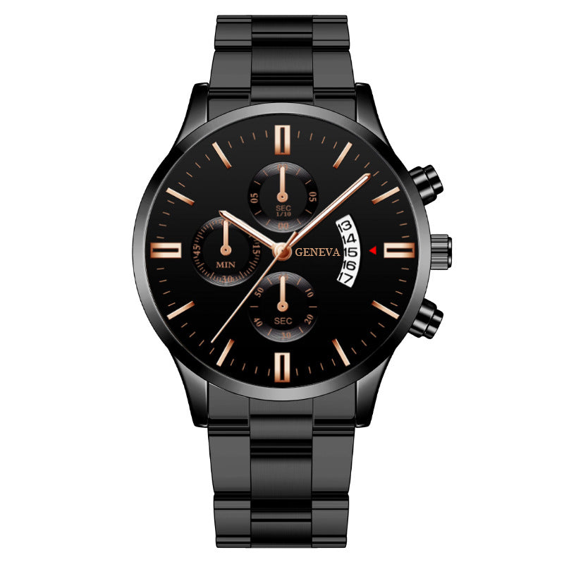 Wholesale Quartz Men's Watch with Steel Band and Large Dial