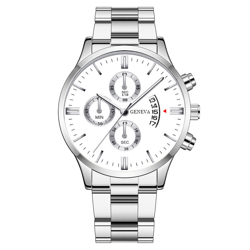 Wholesale Quartz Men's Watch with Steel Band and Large Dial